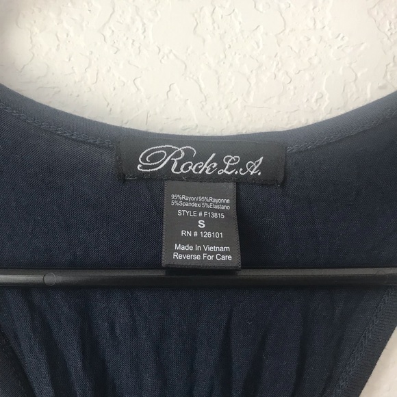 Dark Navy Blue Racerback Sun Dress - Picture 3 of 5
